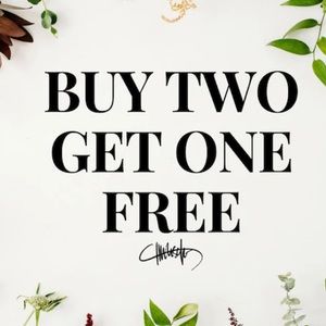 Buy four, get two. Buy six, get three free.